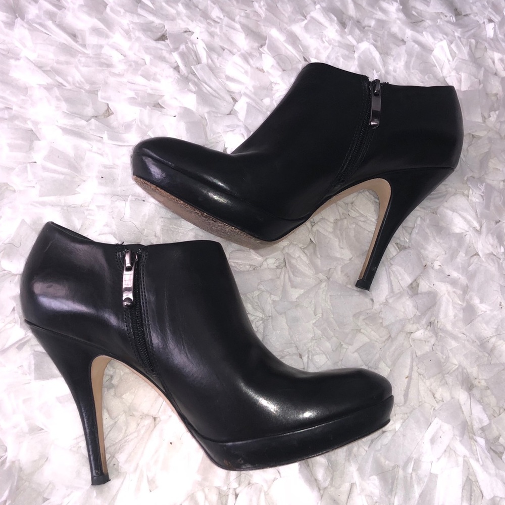Via Spiga black ankle heel boot